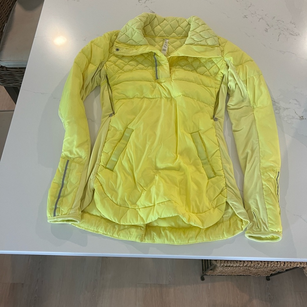 Lululemon Athletica Yellow Puffer Jacket
